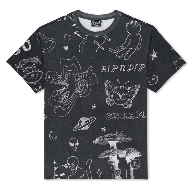 Футболка RIPNDIP Nermal Domination Tee Black Wash