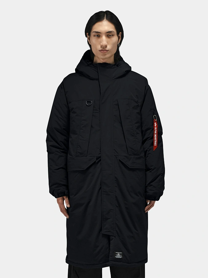 Мужской пуховик Alpha Industries Seal Long Puffer Parka Black